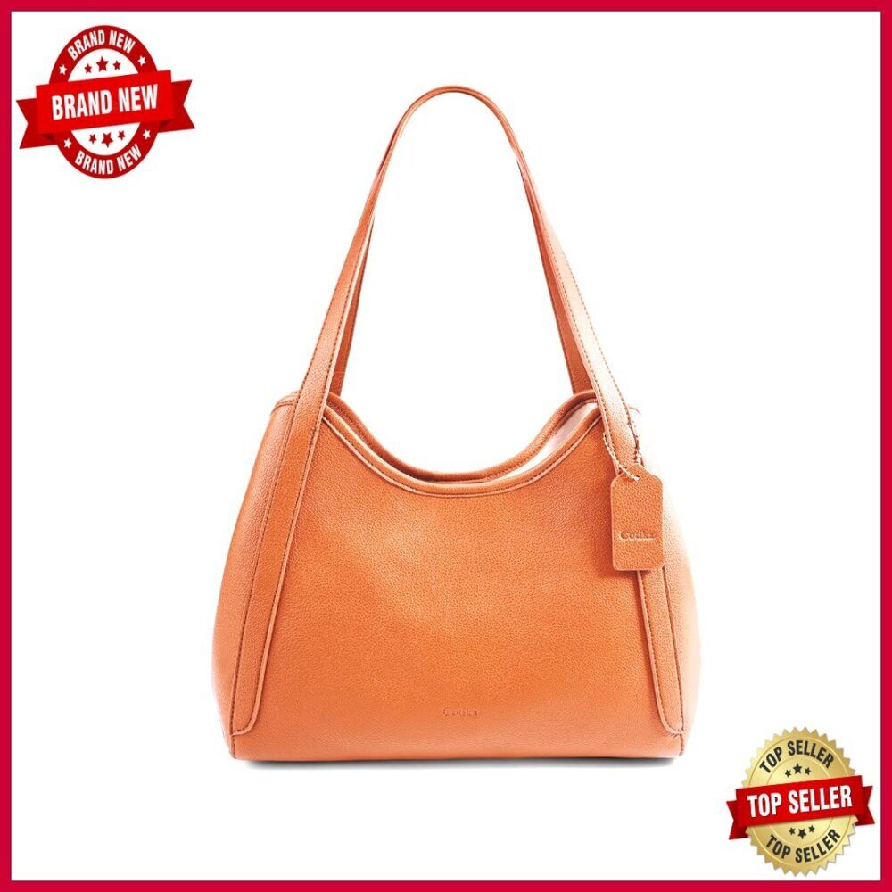 Vegan Leather Hobo Shoulder Bag Tote Medium Size Spacious Purse